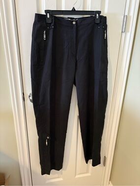 jamie sadock Black Golf Pants with Subtle Silver Hardware Size 12. Two Pair